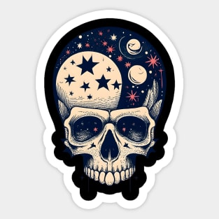 Skull Star Sticker